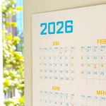 2026년 벽걸이 인테리어 연력 1년 포스터 캘린더 벽 한장 연간 달력 오렌지블루 기본형 : 생활특별시