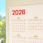 2026년 벽걸이 인테리어 연력 1년 포스터 캘린더 벽 한장 연간 달력 오렌지블루 기본형 : 생활특별시