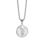 멕시코 동전 센테나리오 멕시카노 모네다 50 페소 펜던트 목걸이, 18K 목걸이 남성 코인 주얼리 Silver : 루멘브릿지1