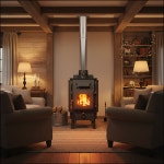 파이어우드 화목난로 W-10 2차연소 다기능구이통 가정용 업소용 : 파이어난로