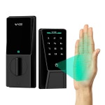 Wyze 팜 락, 팜 정맥 인식 기능이 있는 스마트 도어 락, 현관문용... 락, 키패드, 자동 잠금, 듀얼 배터리, Wi-Fi, Alexa & Google, BH : 정이테크