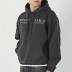 [아우라큐] 쭈리/기모 일자후드 H2524 후드티셔츠 남여공용 빅사이즈 파리글자 : 아우라큐