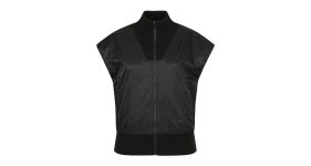 매장배송 핑(PING) 여성 우븐 패치 로고 집업 니트 베스트 121D3SV283_BK : 프리미엄 백화점