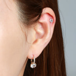 14K 18K 금 6mm 니쥬 링귀걸이 H1019 : 오로프