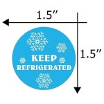 우틸레 냉장 스티커 방수 1.5인치 형광 원형 점 파란색 약국 약국 경고 라벨 건강 클리닉용 냉장 식품 포장 경고 라벨 500개 보관 Blue O.5 X... 