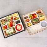 프리미엄 명품 펄프도시락 200개 명품도시락 펄프1호(종이뚜껑) 고급 한정식 배달 포장용기 : 삼부팩