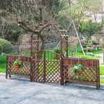 정원 아치 대문 가든 펜스 지지대 120cm 화단 그레이 : 육팔상사