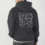 [아우라큐] 쭈리/기모 일자후드 H2529 후드티셔츠 남여공용 빅사이즈 글로벌 : 아우라큐