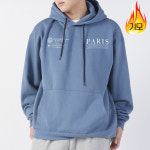 [아우라큐] 쭈리/기모 일자후드 H2524 후드티셔츠 남여공용 빅사이즈 파리글자 : 아우라큐