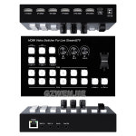 4K 4채널 HDMI 비디오 카메라 스위처 믹서 라이브 스트리밍용 4xHDMI Hdmi USB3.0 녹화 비디오 스위치 카메라 PC OSD OBS용 : 샤샤바니
