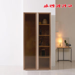 글림 모듈 시스템 브론즈 옷장 장롱 800 수납장, 유리도어, 오크 : 라자가구
