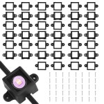 고비 영구 실외 조명용 40팩 라이트 클립 마운팅 브래킷, 브래킷 H705/H805 시리즈(블랙)와 호환 가능 Black : 찬스팝