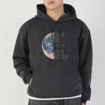 [아우라큐] 쭈리/기모 일자후드 H2505 후드티셔츠 남여공용 빅사이즈 반달 : 아우라큐