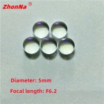 5mm 레이저 초점 렌즈, F6.5, 2.3mm 유리, 300-1100nm 파장, 액세서리용 : 바이셀식스티포