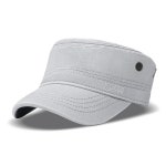 CACUS 남성 면 군모 카데 모자 트럭 운전사 아빠 군용 플랫 탑 조절 가능한 클래식 야구 P0041_beige One Size : 완벽한 나그네