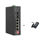 SL-G6042PDT-60A 스타링크 4포트 산업용 POE 스위치허브 2SFP 60W 아답터 포함 : 유비큐넷