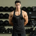 기능성 머슬 헬스나시 짐웨어 헬스복 운동복 : 블랙몬스터핏