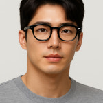 [N도착보장]가네코옵티컬 금자안경 KA56 BK 안경 빈티지 일본안경 : 토탈선글라스