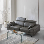 장인가구 베스테 헤드틸팅 천연면피 가죽 3인소파 : 장인가구아이브