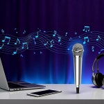 팬소프트틱스 실버 미니 싱잉 마이크 노래방 3 5MM 콘덴서 휴대용 휴대폰 노트북 무선 : 세븐봉지