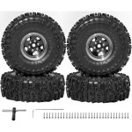 트랙사스 1/18 TRX4M 1/24 RC 크롤러 차량용 RcThia 1 0 비드록 휠 소프트 타이어 세트 업그레이드 부품 Axial SCX24 FMS Gladiator... 