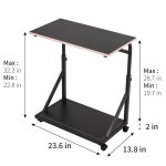 높이 조절 가능한 컴퓨터 타워 스탠드, 책상 아래 2단 CPU 홀더 카트, 사무실 게이밍 블랙 및 핑크용 PC 바닥 스탠드 Black and pink : 디요마켓