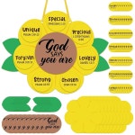 일요일 학교 VBS 종교 DIY 기독교 공예 키트 홈 활동을 위한 Syhood 24 세트 신이 당신을 해바라기 키트라고 말합니다 Daniel in the... 