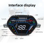 AD 디지털 오토바이 속도계 199Km/h LED 대시보드 RPM 타코미터 온도 연료 게이지 (혼다 EX5 클래스1 CX Wave100 용) : 이지시스템01