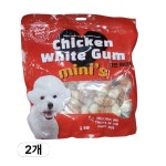 치킨 화이트껌 1kg x 2개 / 애완동물 반려견 애완견 애견 강아지 대용량 간식 덴탈껌 : REUCOMPANY