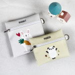 [바이상상] 가죽프린팅 핸드메이드 레더 슬림 미니파우치 주문제작 (사진편집프로그램) : 바이상상