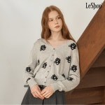 곰돌이 자수 포인트 루즈핏 가디건 (DP3CK027A) : 나인식스뉴욕