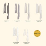 쿠시나트 어드밴티지 12피스 주방 나이프 세트, 손쉬운 스틸 전문가용 코팅 위한 논스틱 인체공학적 스테인리스 G1022-12P : The Blue Plus