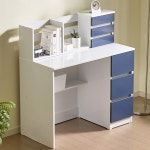 G1450 서랍 수납형 책꽂이 책상세트 1000 1인 일자형 편수책상 이케아 : 깔꾸미프렌즈