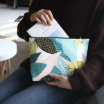 [바이상상] 가죽프린팅 핸드메이드 레더삼각클러치백 (사진편집프로그램) : 바이상상