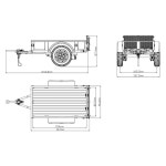 1 18/1 12 크롤러 트럭용 FMS FCX18 RC 카 액세서리 - 랜드 크루저 80 & 카 유틸리티 트레일러 타입 A 블랙 A-Black : Easmera