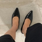 [H3859] 뾰족코 통굽 여성 정장 플랫슈즈 : 새로이클라쓰