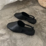 [G3863] 뒷밴딩 로우굽 절개 플랫샌들 로퍼 : 새로이클라쓰