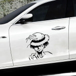 아이놀부 차량용 밀짚모자  원피스 3D 자동차 흠집 스크래치 가림 스티커 : 룰루랄라상사