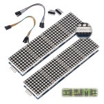MSCN MAX7219 도트 매트릭스 모듈 32x8 4 in 1 LED 디스플레이 모듈(5핀 와이어 그린 ) (2팩) Blue : 에이렐