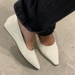[H3859] 뾰족코 통굽 여성 정장 플랫슈즈 : 새로이클라쓰