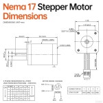 YEJMKJ 5팩 네마 17 스테퍼 모터 2상 1.8 0.84Nm(118.95온스 인치) 고토크 바이폴라 60mm 1.5 2.3A 4와이어 샤프트 24mm 5mm 42... 