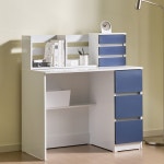 G1450 서랍 수납형 책꽂이 책상세트 1000 1인 일자형 편수책상 이케아 : 깔꾸미프렌즈