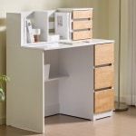 G1450 서랍 수납형 책꽂이 책상세트 1000 1인 일자형 편수책상 이케아 : 깔꾸미프렌즈