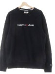 타미진 블랙 면혼방 센터자수 로고 기모 스웨트 셔츠 XL 수지네 구제 : 수지네 빈티지