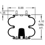 TORK 이중 합성 에어 스프링 백(파이어스톤 6905, W01-358-6905, 헨드릭슨 S-5270, S-3518, C-5270, C-3518 대체)(TR6905) : 토토글로벌777
