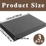 픽 앤 플럭 폼 3개, 40.6 x 30.5 x 5.1cm(16 x 12 x 2인치) 픽 아파트 폼 인서트, 바닥 포함 Pluck Pre 큐브 시트 폼, 공구 상자 케이스 서랍... 