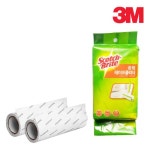 3M 테이프클리너 돌돌이 중형 리필 2개입 10cm 롤테이프 의류 먼지 머리카락 털제거 : sellprize