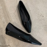 [H3859] 뾰족코 통굽 여성 정장 플랫슈즈 : 새로이클라쓰