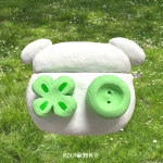 [핸드메이드] 행운의 흰둥이 LUCKY WHITE PUPPY : 라운드썬 ROUNDSUN