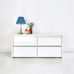 네스트셀 2단 와이드 서랍장 1200 4색 28T두께와이드거실수납장 옷서랍장 2단수납장 : 네스트셀